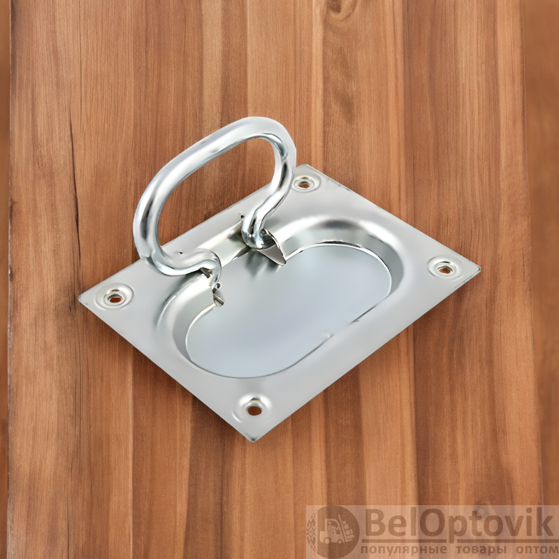 Ручка врезная 80*100 мм Цинк / Удобная и надежная