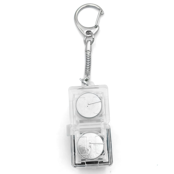 Брелок KeyDuo с LED подсветкой, чёрно-белый