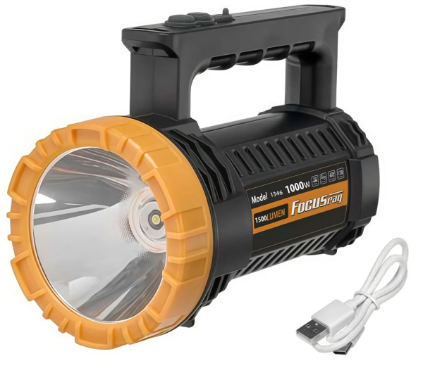 FOCUSray 1346 акку 6600 mAH WHITE LASER 1500 люмен USB кабель, шт