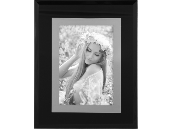 Рамка для фотографии «Сафра», Цвет черный/серебристый