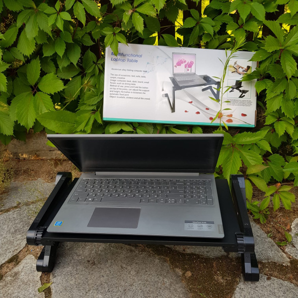 Складной cтолик трансформер для ноутбука  Multifunctional Laptop Table T8 с охлаждением, 2 вентилятора (42,0 х 26,0 столешница, 47,0 высота)