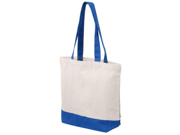 Сумка для шоппинга «Cotton» из переработанного хлопка, 280 г/м2, Цвет натуральный/синий
