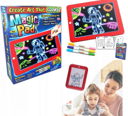 Планшет для рисования светом c разноцветной подсветкой Magic Sketchpad New Красный