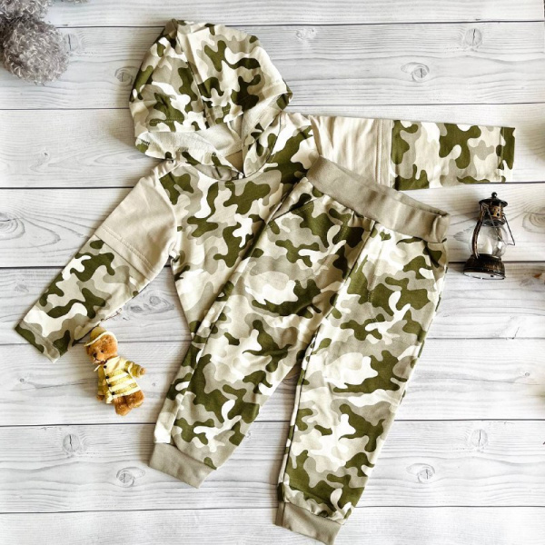 Комплект одежды для мальчика из 2 предметов (джемпер, брюки) Bebika, натуральный хлопок (20/11-13)