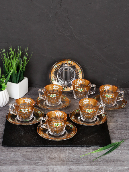 Кофейный набор 12 предметов 100 мл / AF-3665 /уп 12/