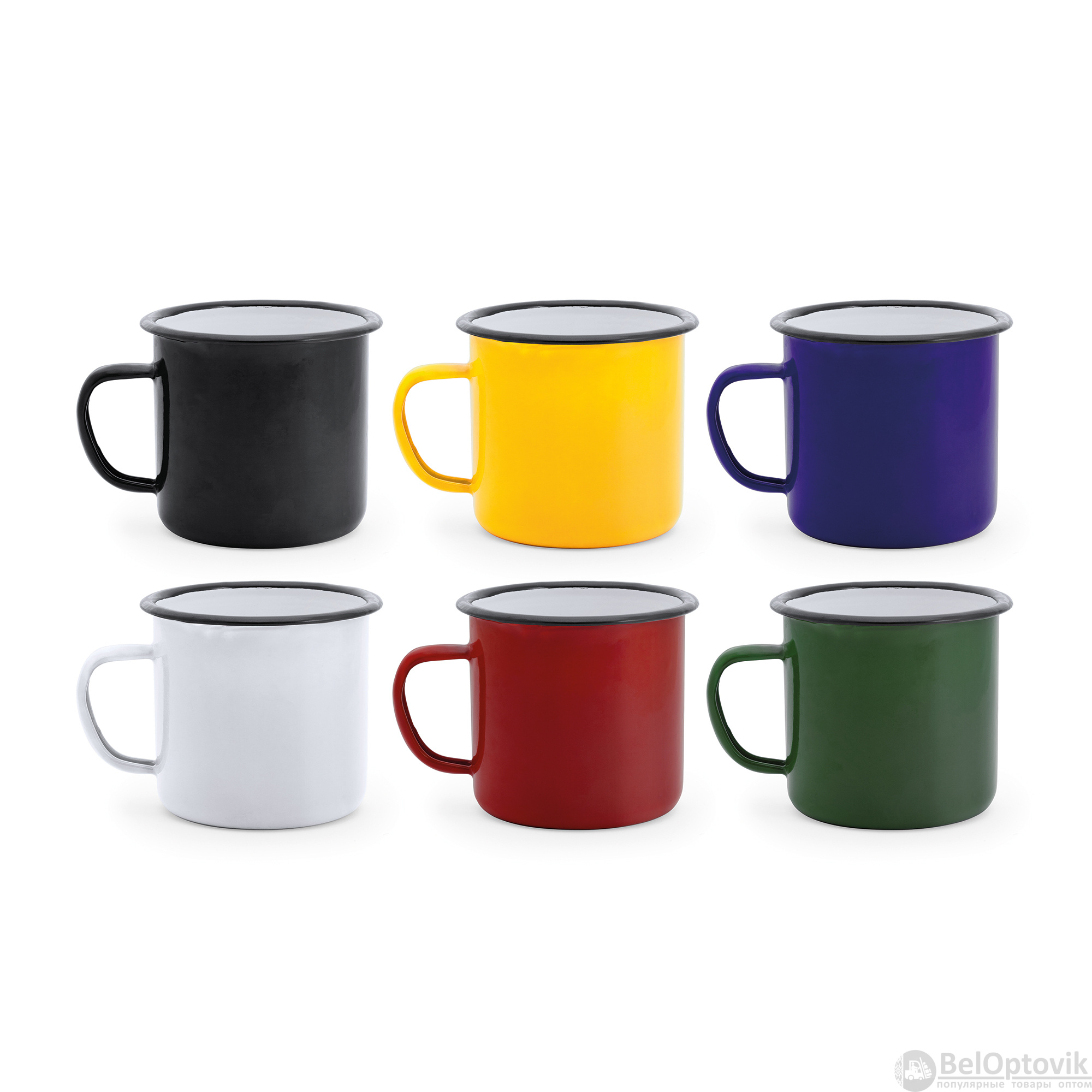 Металлическая кружка ANON / Кружка с ручкой в 380 мл в винтажном стиле