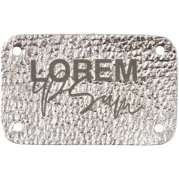 Лейбл Corolla Metal, S, серебристый, 2,5х4 см