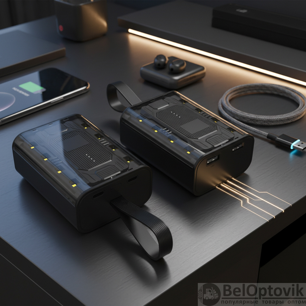 Внешний аккумулятор Courage, 5000 Mah, черный