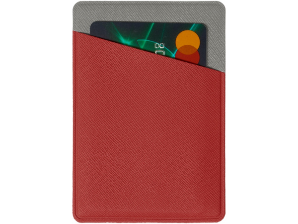 Картхолдер на 3 карты вертикальный «Favor», Цвет красный/серый
