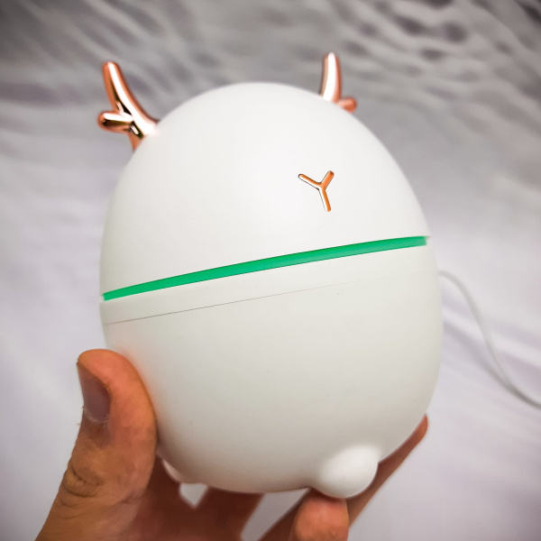 Увлажнитель воздуха 2в1 аромадиффузор RGB "Олень" Humidifier USB, 200 мл Мятный