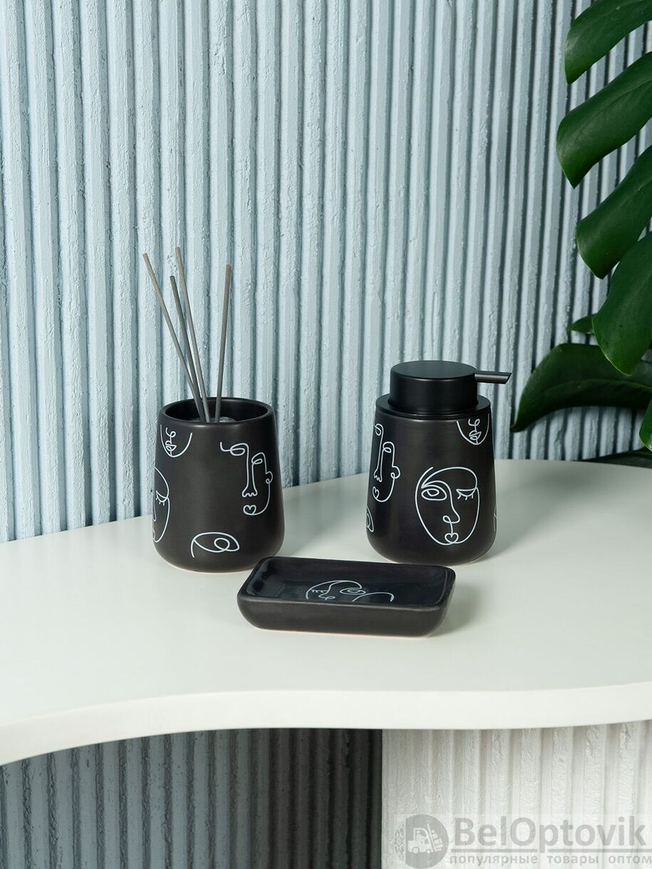 Стакан для ванной Анри, керамика, 9x9x10,5см  FRESH CODE