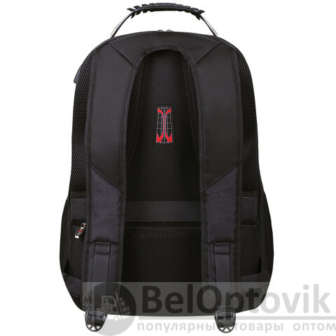 Рюкзак GERMANIUM UPGRADE Max, 3 отделения, отделение для ноутбука, USB-порт, UP-5, черный, 49х34х24 см, 271669