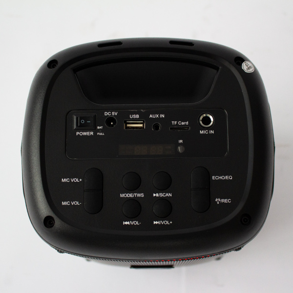 Портативная беспроводная bluetooth колонка  Eltronic CRAZY BOX 100 арт. 20-44 с LED-подсветкой  и  RGB светомузыкой, пультом дистанционного управления