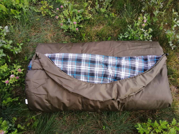 Спальный мешок с капюшоном Yagnob Marko Polo -20, левосторонний, HOLLOW FIBER, фланель (240х180) РБ