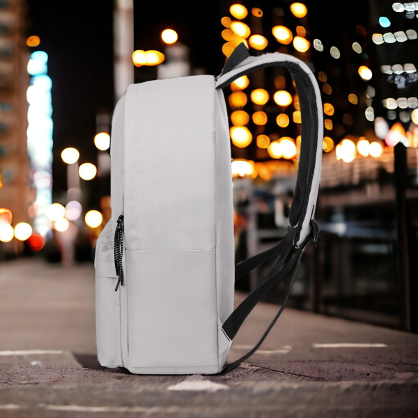 Рюкзак для ноутбука 15,6" City Extra Backpack, светло-серый / Из экологичной водоотталкивающей ткани, стойкой к загрязнениям и царапинам