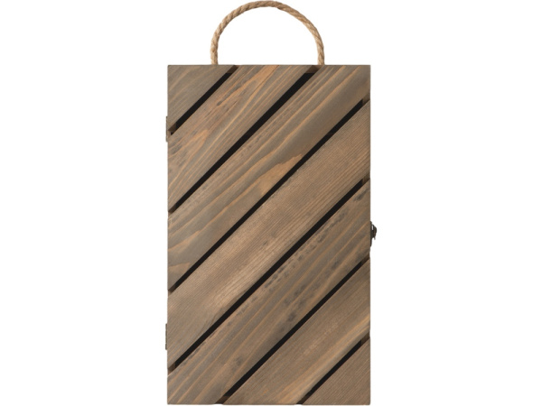 Коробка подарочная из массива дерева «Two-bottle box», Цвет натуральный