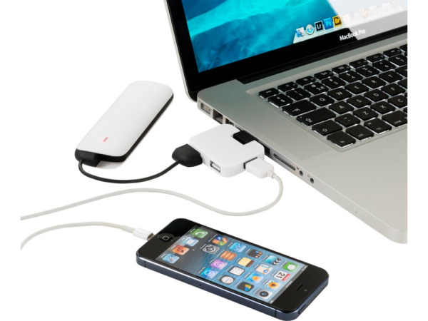 USB Hub «Gaia» на 4 порта, Цвет белый