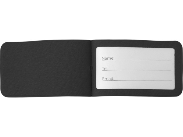 Багажная бирка «Favor» на силиконовой петле, Цвет черный