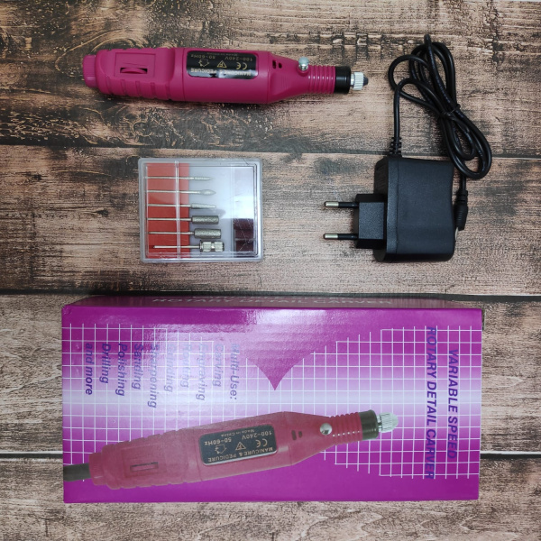 Фрезер для маникюра Variable Speed Rotary Detail Carver. Розовый