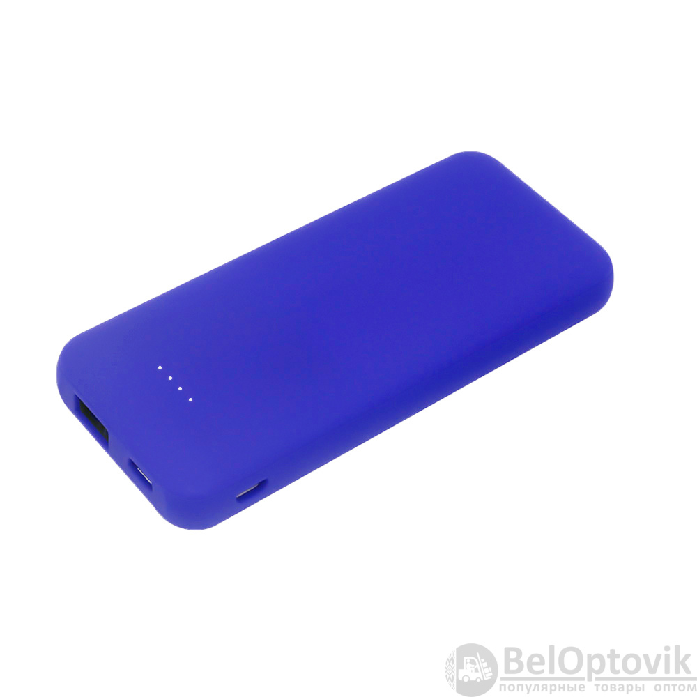 Внешний аккумулятор Arrida 5000mAh, с покрытием Baby skin, синий