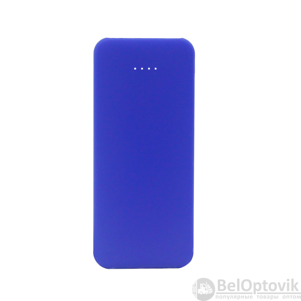 Внешний аккумулятор Arrida 5000mAh, с покрытием Baby skin, синий