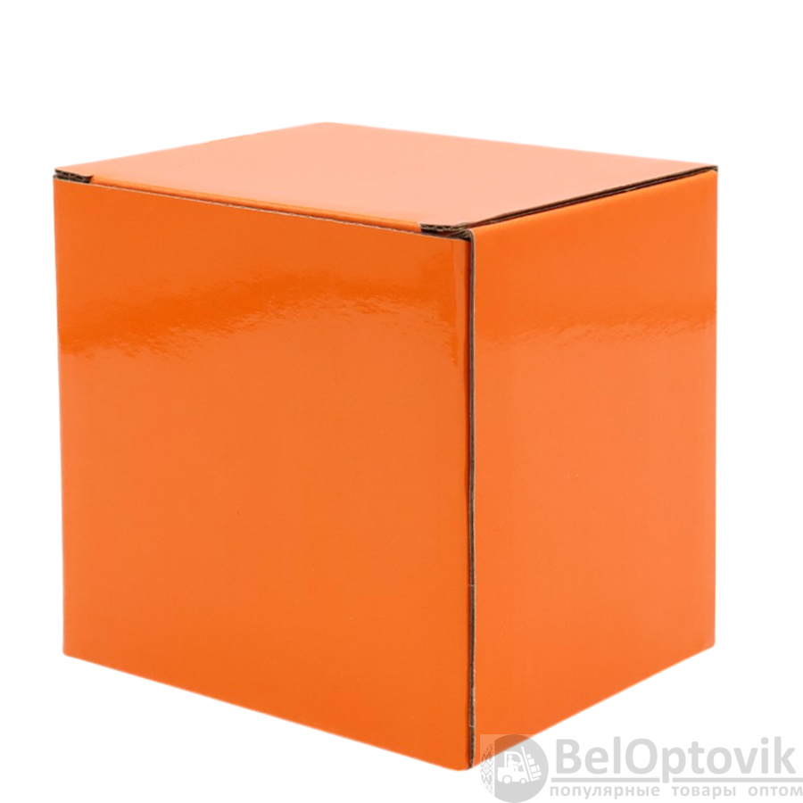Коробка глянцевая для кружки Make me, оранжевая