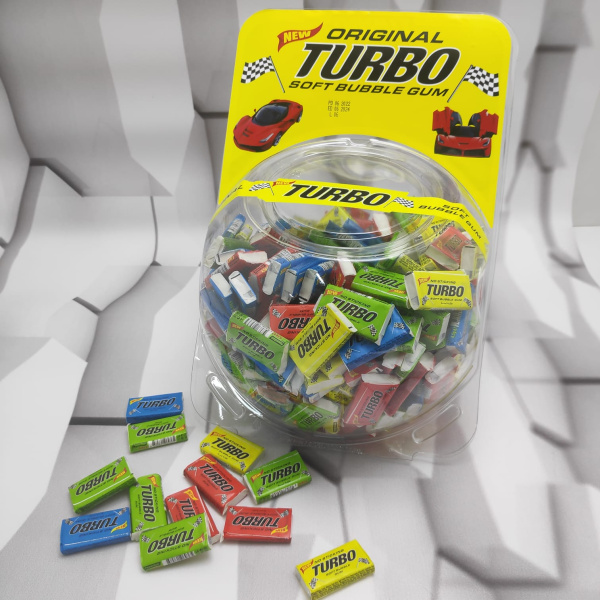 АКЦИЯ! Блок жевательных резинок Turbo Xtreme, 300 шт. (BIG BOX сфера)