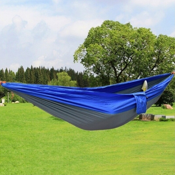Гамак подвесной двухместный Hammock Swing Ультралёгкий и сверхпрочный! (Крепления в комплекте) 270х140 см