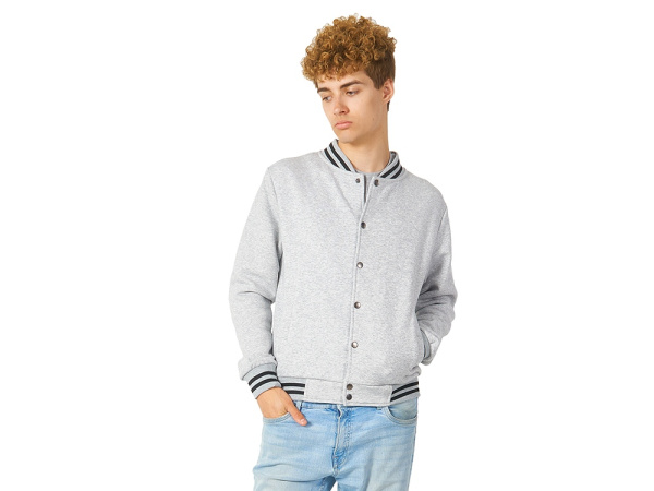 Бомбер «Oxford», унисекс, Размер 3XL, Цвет серый меланж