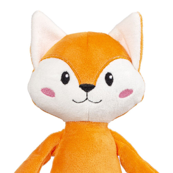 Мягкая игрушка Beastie Toys, лисенок с белым шарфом, 25,5х11 см