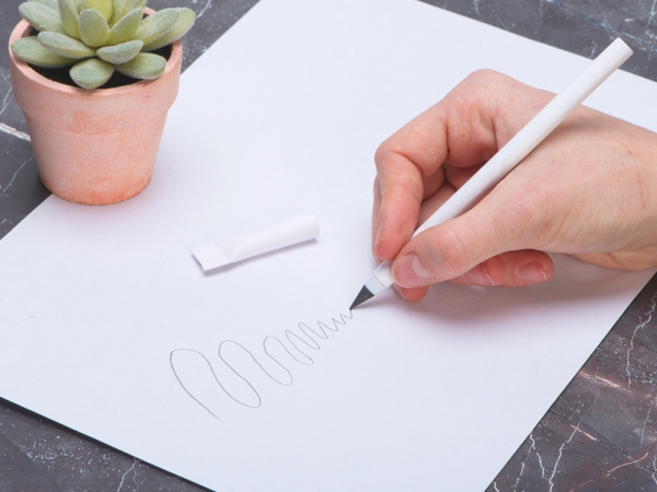 Вечный карандаш из переработанной бумаги «Recycled pencil», Цвет белый