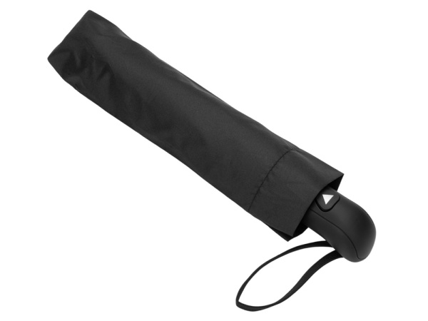 Зонт-полуавтомат складной «Roof» с куполом из переработанного пластика, Цвет черный