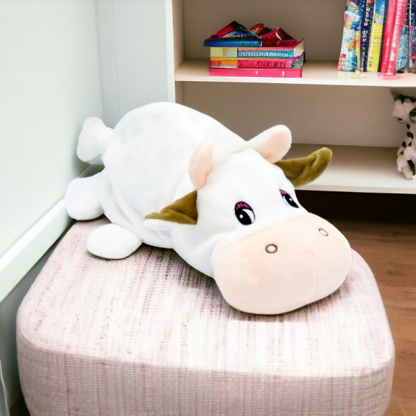 Мягкая игрушка "Милка с сюрпризом", вместимость 1 кг, белый / Станет замечательным подарком для детей и добавит уют и радость в любой дом