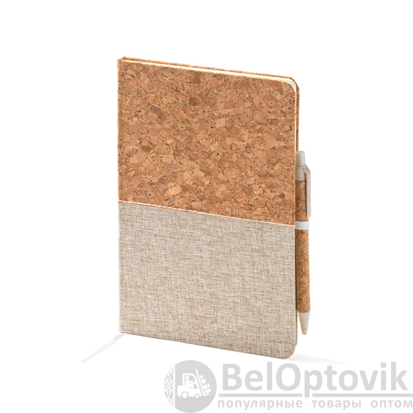 Блокнот А5 ROBIN в твёрдом переплёте с ручкой