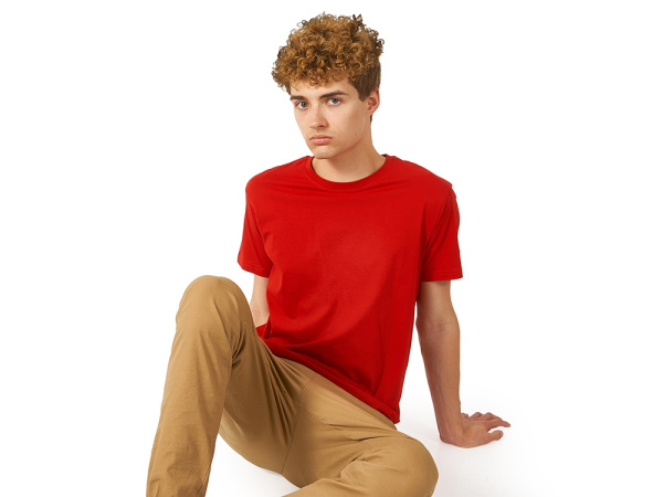 Футболка «HD» из премиального хлопка мужская, Размер L, Цвет красный