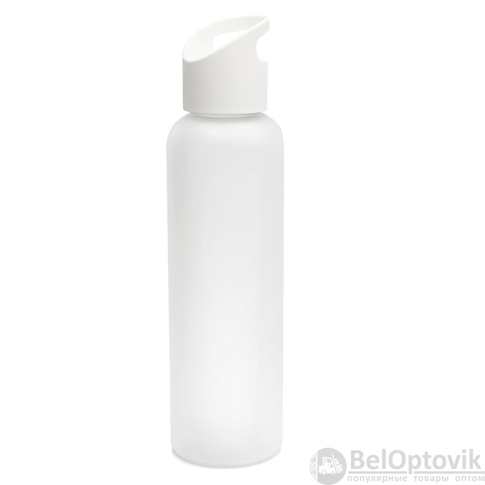 Бутылка пластиковая для воды Sportes (матовая), белая-S