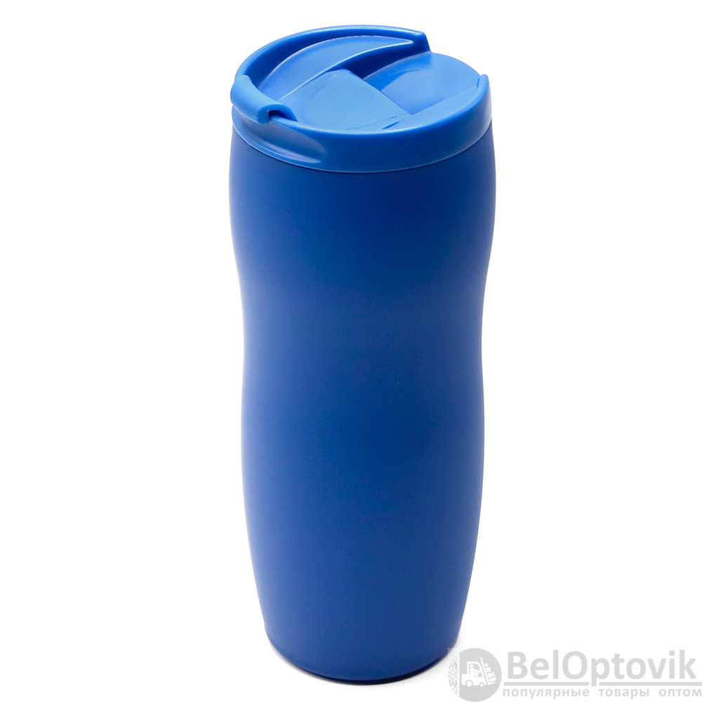 Термокружка с двойной стенкой Softex, синяя