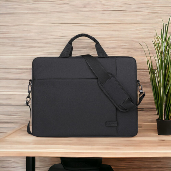 Сумка для ноутбука 15.6" Toptrick MLB-1065 , черная / Крепление для чемодана, два кармана для планшета