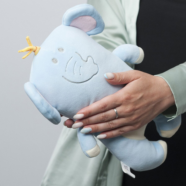 Подушка плюшевая декоративная "Слоненок", 30 см