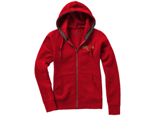 Толстовка «Arora» женская с капюшоном, Размер XS, Цвет красный