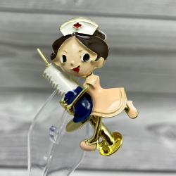 Бижутерия брошь "Медсестра" 4.5 см