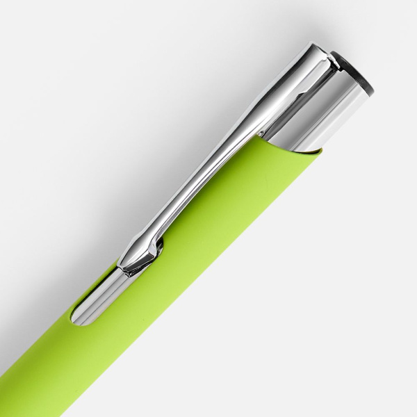 Ручка шариковая Keskus Soft Touch, зеленое яблоко, 13,7х0,8 см