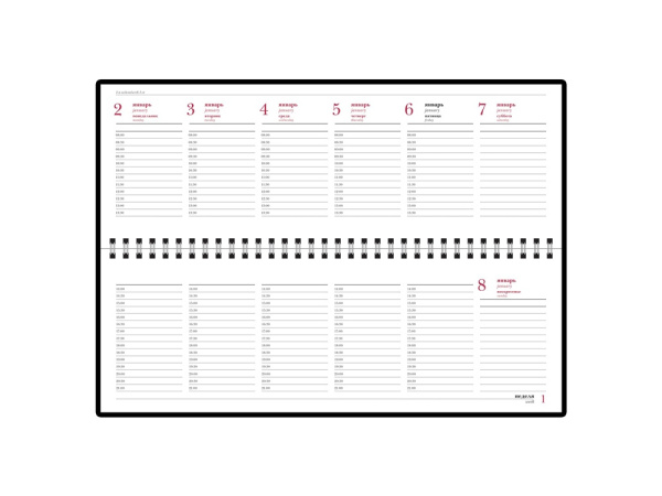 Планинг датированный «Velvet» на 2025 год, Цвет черный