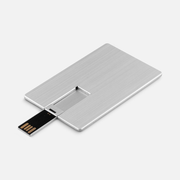 Флешка Platinum Card, 32 Гб, серебристая, 5,5х8,7х0,3 см