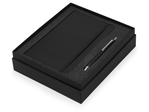 Подарочный набор Moleskine Hemingway с блокнотом А5 и ручкой, Цвет черный