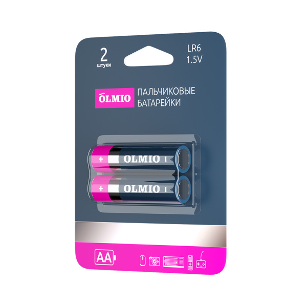 AA/LR06 02 щелочные батарейки Olmio