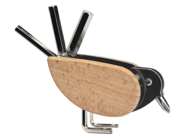 Мультитул в форме птицы «Bird», Цвет серебристый/натуральный