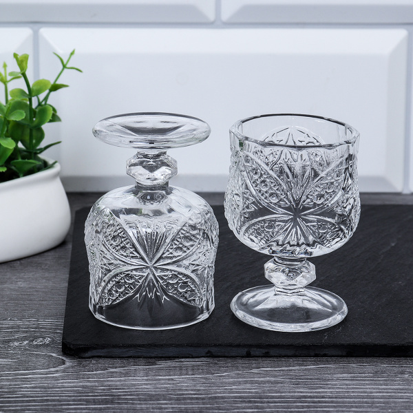 Рюмка 6 штук 50 мл бочонок Бабочка / Р-1601 /уп 24/