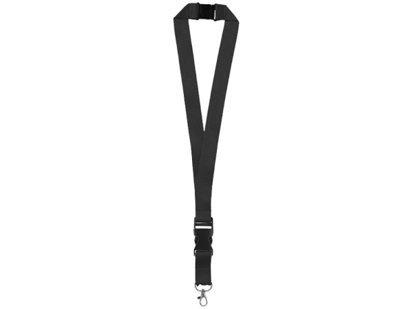 Шнурок «Yogi» со съемным креплением, Цвет черный/серебристый