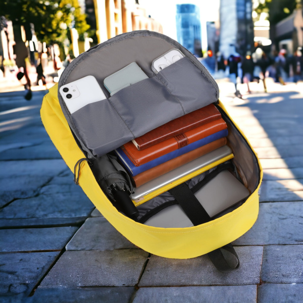 Рюкзак для ноутбука City Extra Backpack 15,6", желтый / Удобный органайзер для ручек, телефона, планшета или ноутбука
